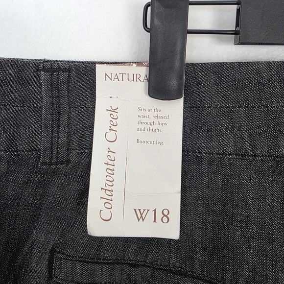 Coldwater Creek Grey Bootcut Classic Going Out Front Pleat Trousers Size 18W - Picture 9 of 10